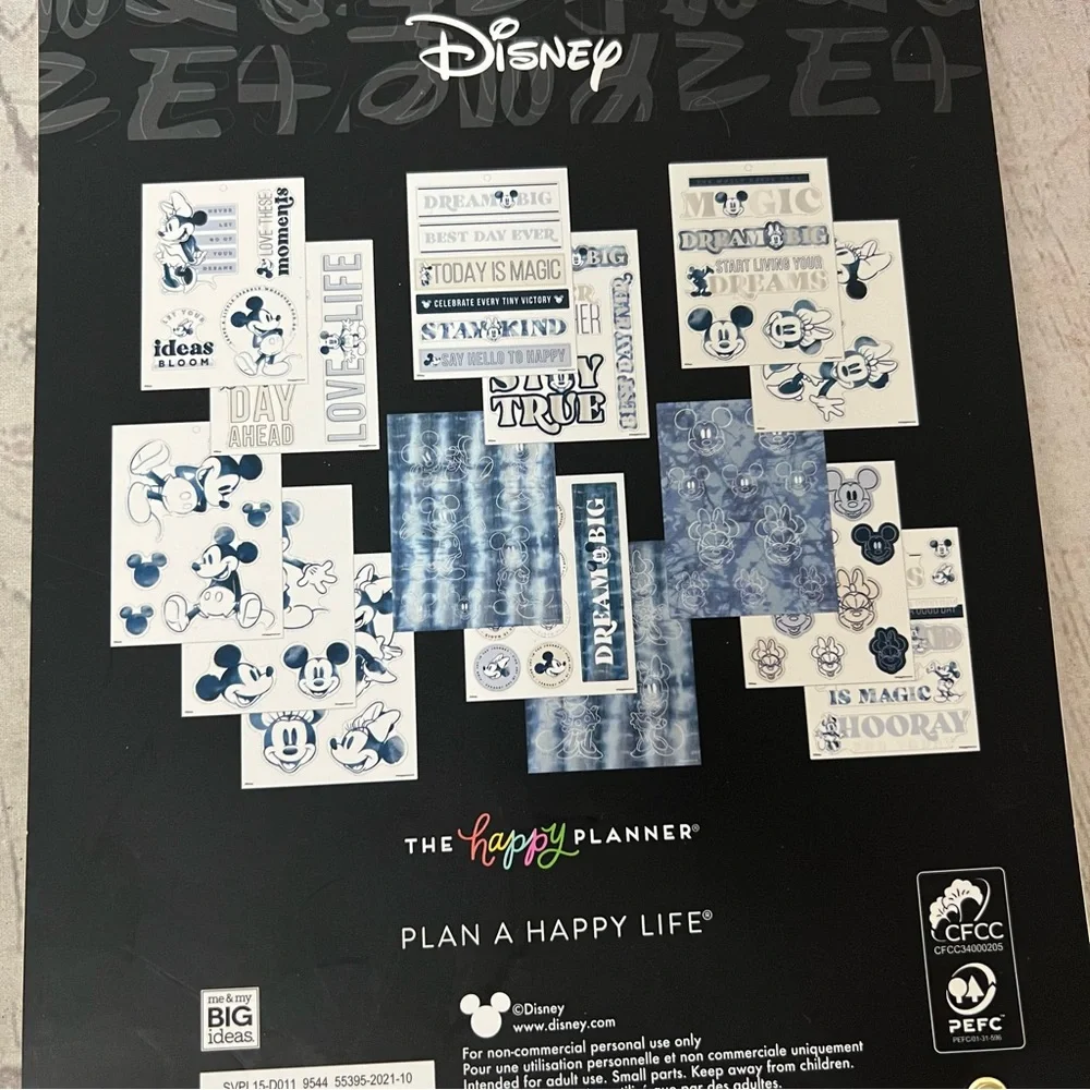 Lot Of 2 Happy Planner Disney Mickey & Minnie Mouse INDIGO Sticker Books NEW